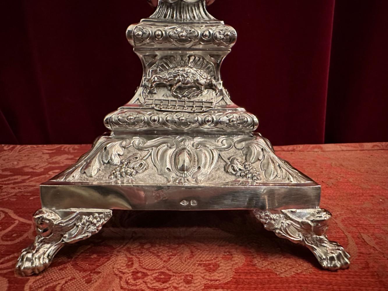 1 Baroque - Style Monstrance With Original Full Silver Lunula