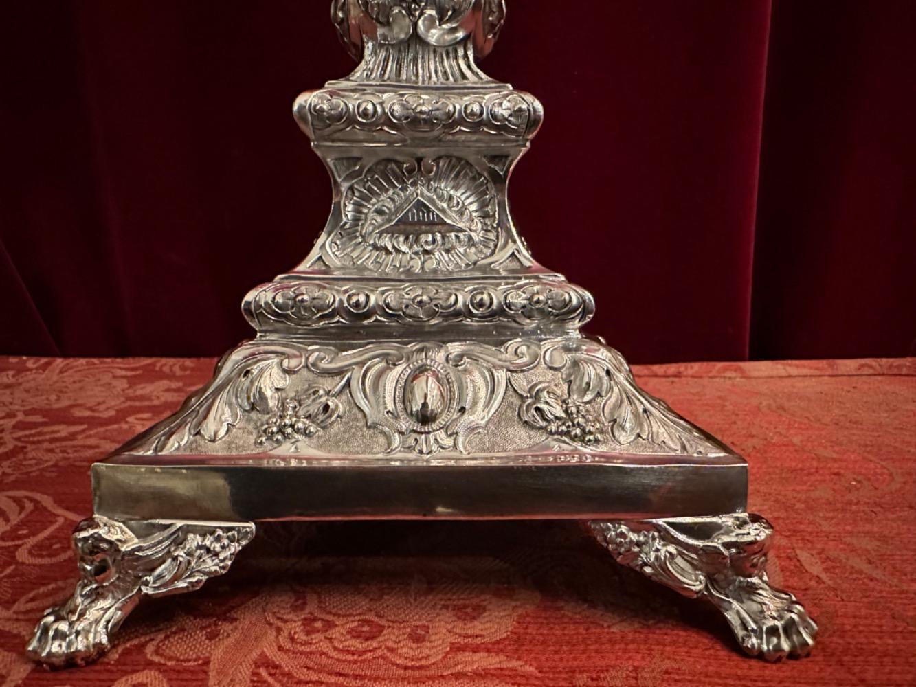 1 Baroque - Style Monstrance With Original Full Silver Lunula