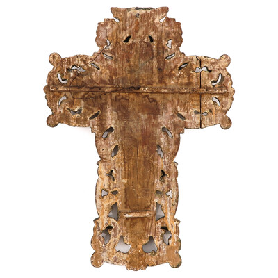 Multi Reliquary / Cross style Baroque - Style en Fully hand carved Wood, Belgium  18 th century