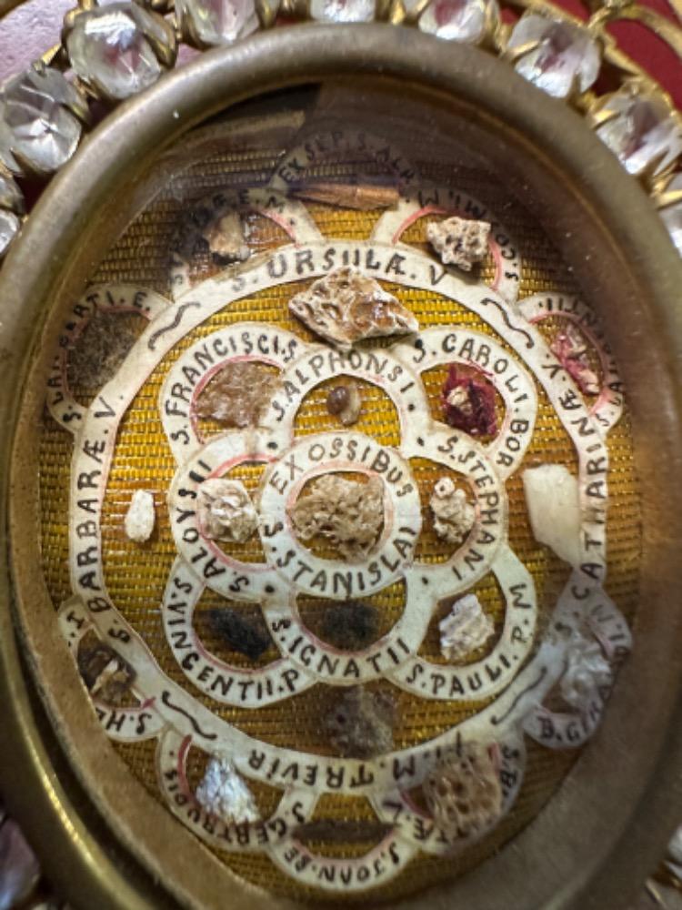 1 Baroque - Style Multi Reliquary Relics : St. Franciscus, St. Ursula, St. Alphonsus, St. Stanislav Kostka, St. Catharina S. Etc.