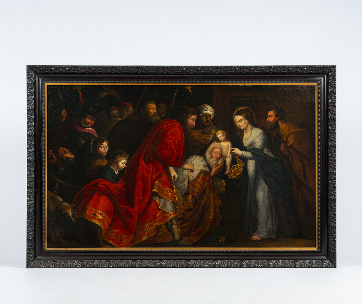 1 Baroque - Style Painting Adoration Of The Three Magi