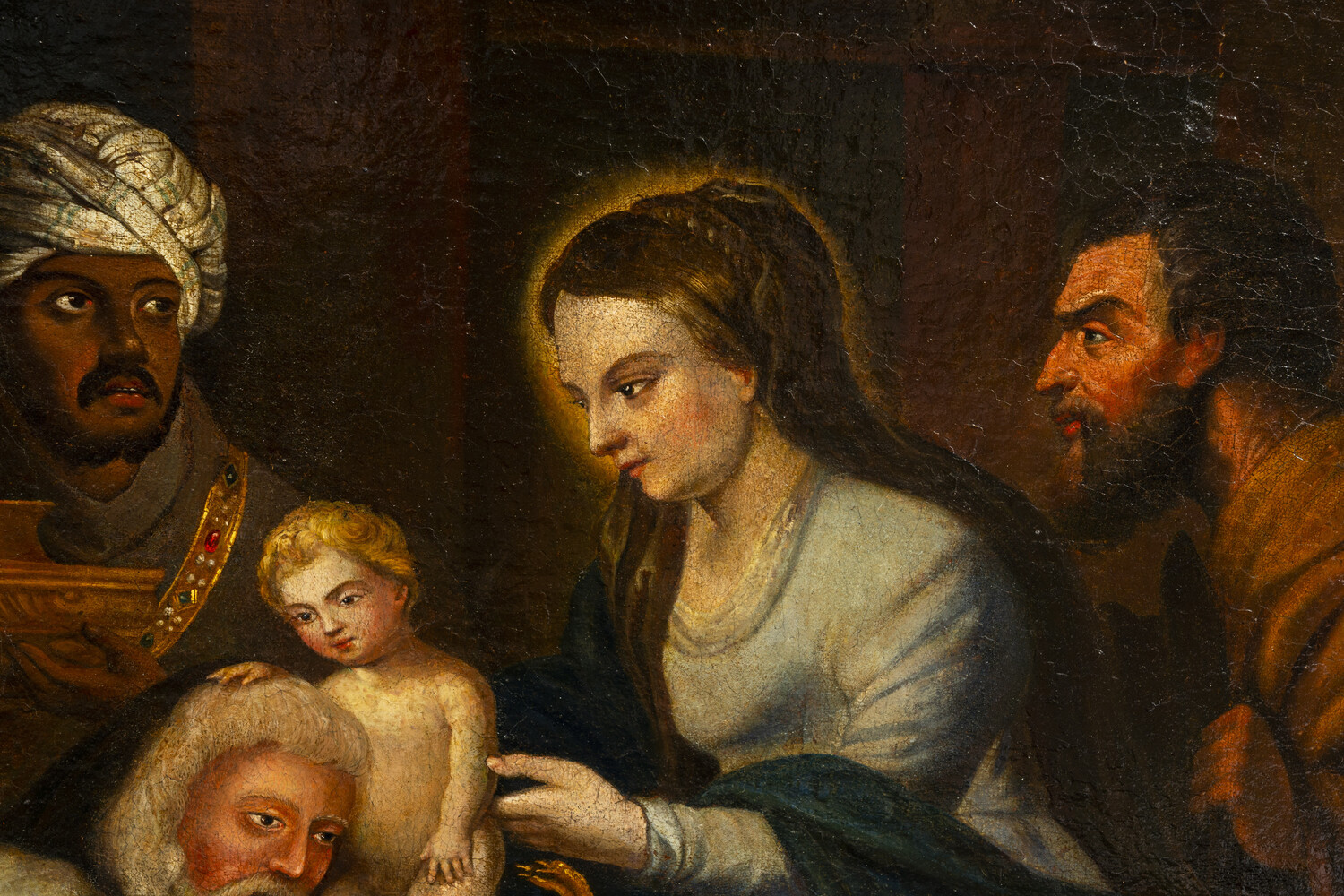 1 Baroque - Style Painting Adoration Of The Three Magi