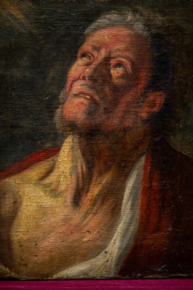 1 Baroque - Style Painting Oil On Canvas, “Head” , Most Probably By Jacob Jordaens