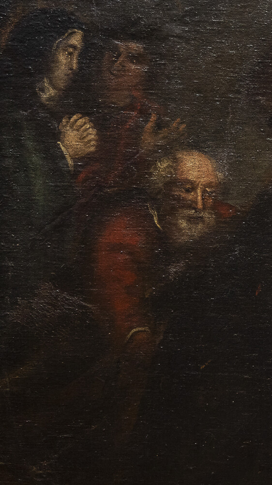 1 Baroque - Style Painting Oil On Canvas , The 6th Station:  “Veronica Wipes The Face Of Jesus”