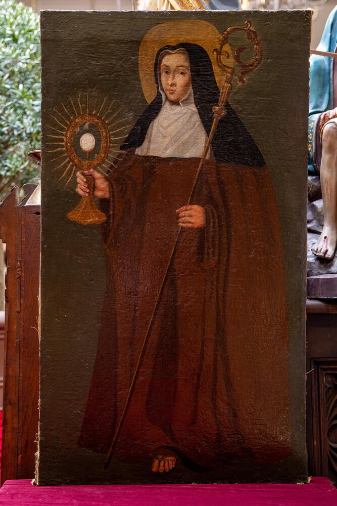 1 Baroque - Style Painting St. Claire. St. Clara