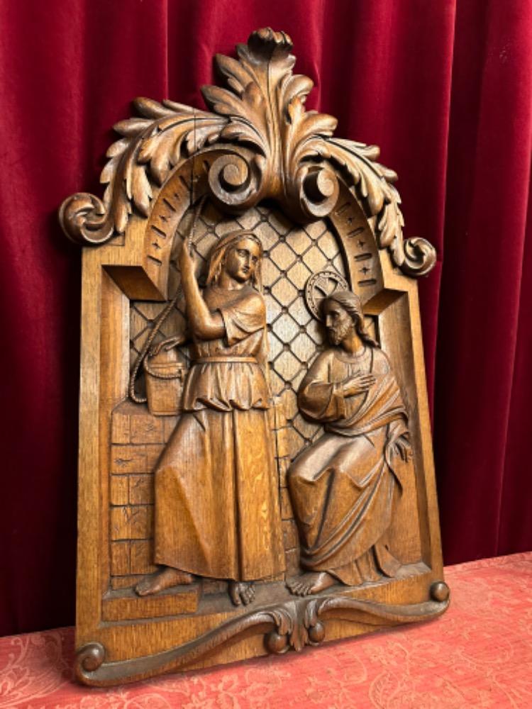 1 Baroque - Style Relief Jesus Meets A Samaritan Woman.