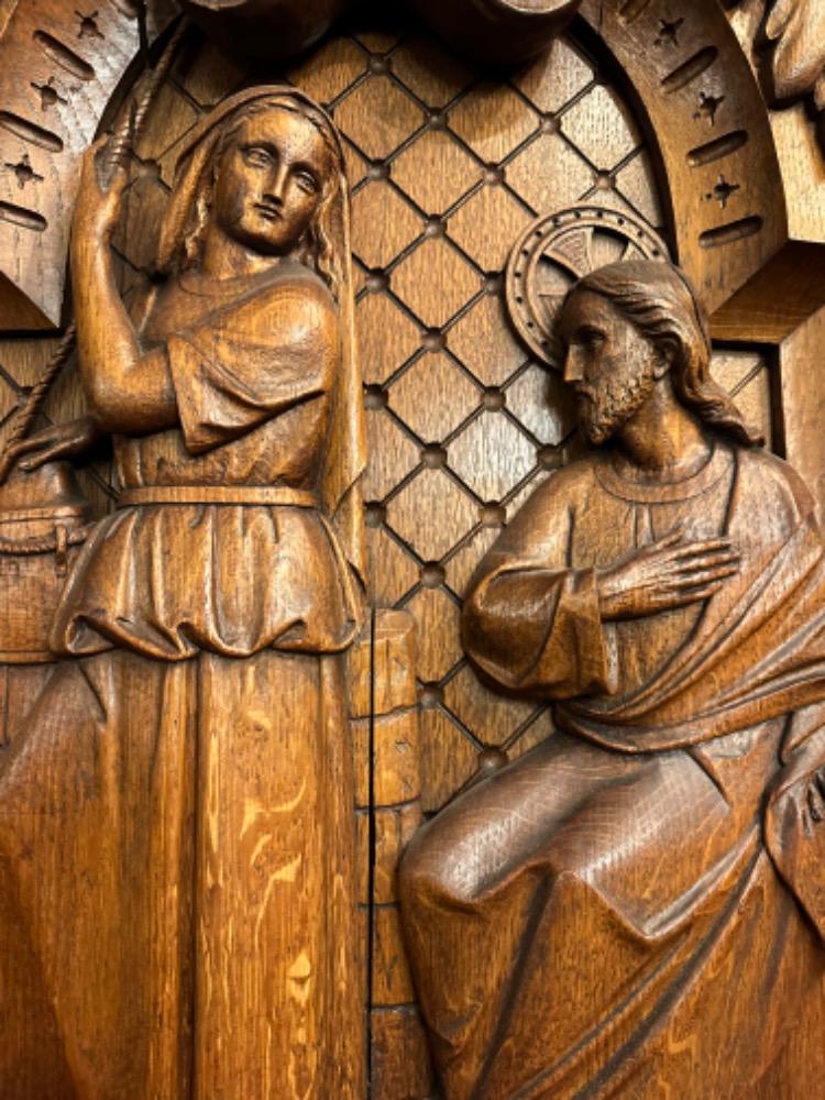 1 Baroque - Style Relief Jesus Meets A Samaritan Woman.