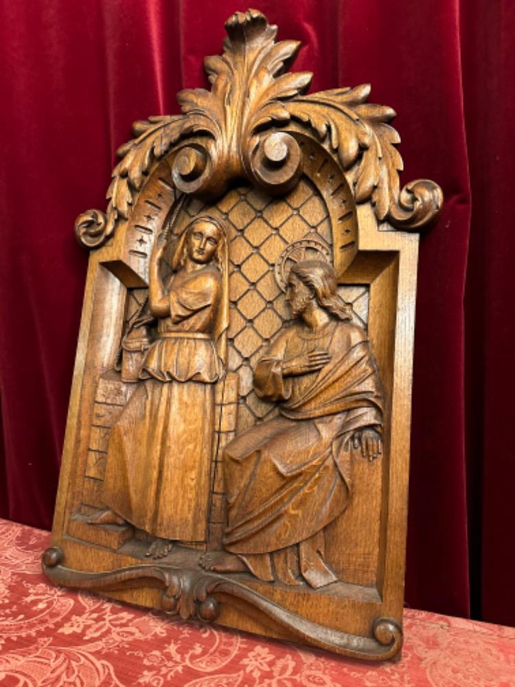 1 Baroque - Style Relief Jesus Meets A Samaritan Woman.