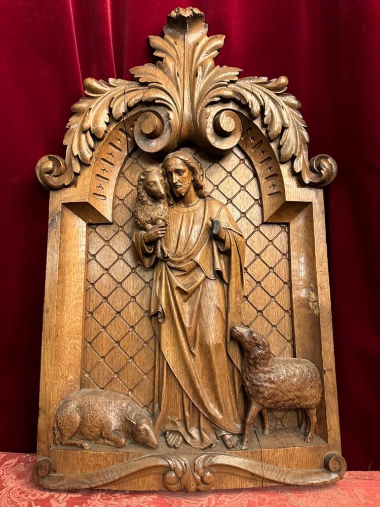 1 Baroque - Style Relief Jesus The Good Shepherd.