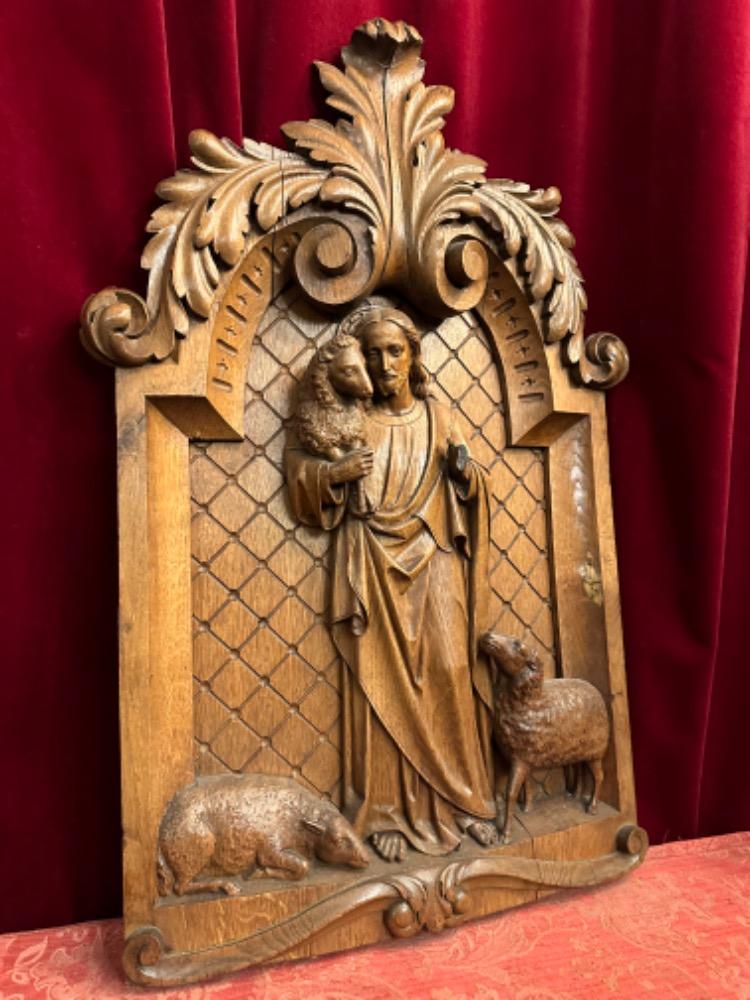 1 Baroque - Style Relief Jesus The Good Shepherd.