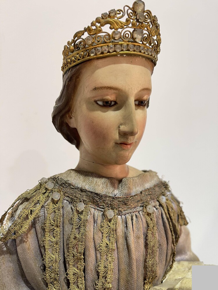 1 Baroque - Style Reliquary - Relic Ex Ossibus St. Catherine