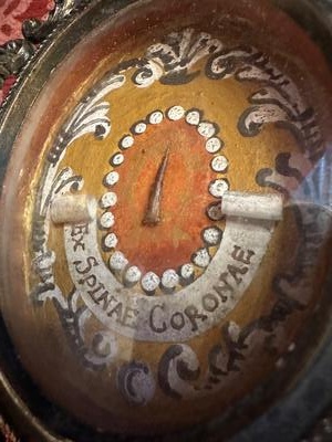 Reliquary - Relic Ex Spinae Coronae Dnjc style Baroque - Style en Brass / Bronze / Glass / Originally Sealed, Italy  19 th century