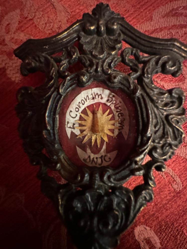 1 Baroque - Style Reliquary - Relic Spineam Coronum D.N.J.C. Ex Crown Of Thorns