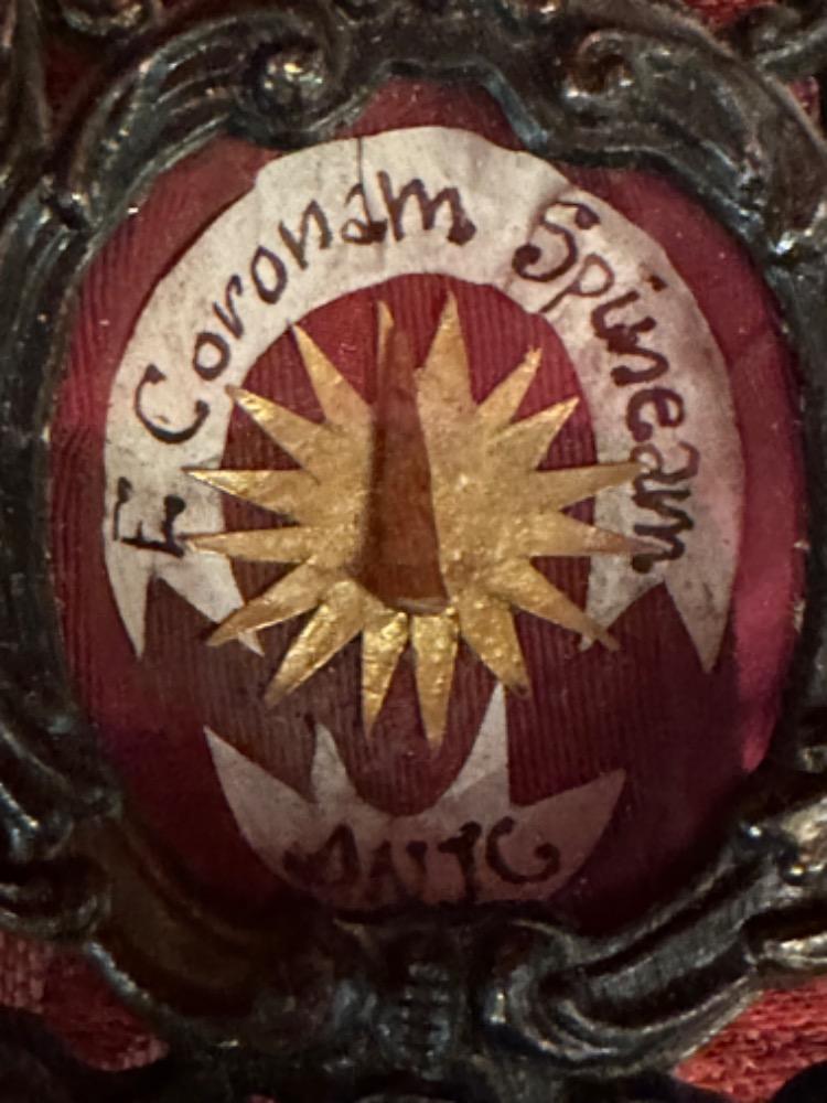 1 Baroque - Style Reliquary - Relic Spineam Coronum D.N.J.C. Ex Crown Of Thorns