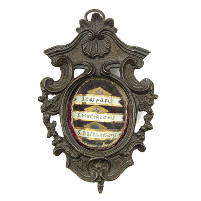 1 Baroque - Style Reliquary - Relic The 3 Magi : Caspar, Melchior, Balthazar