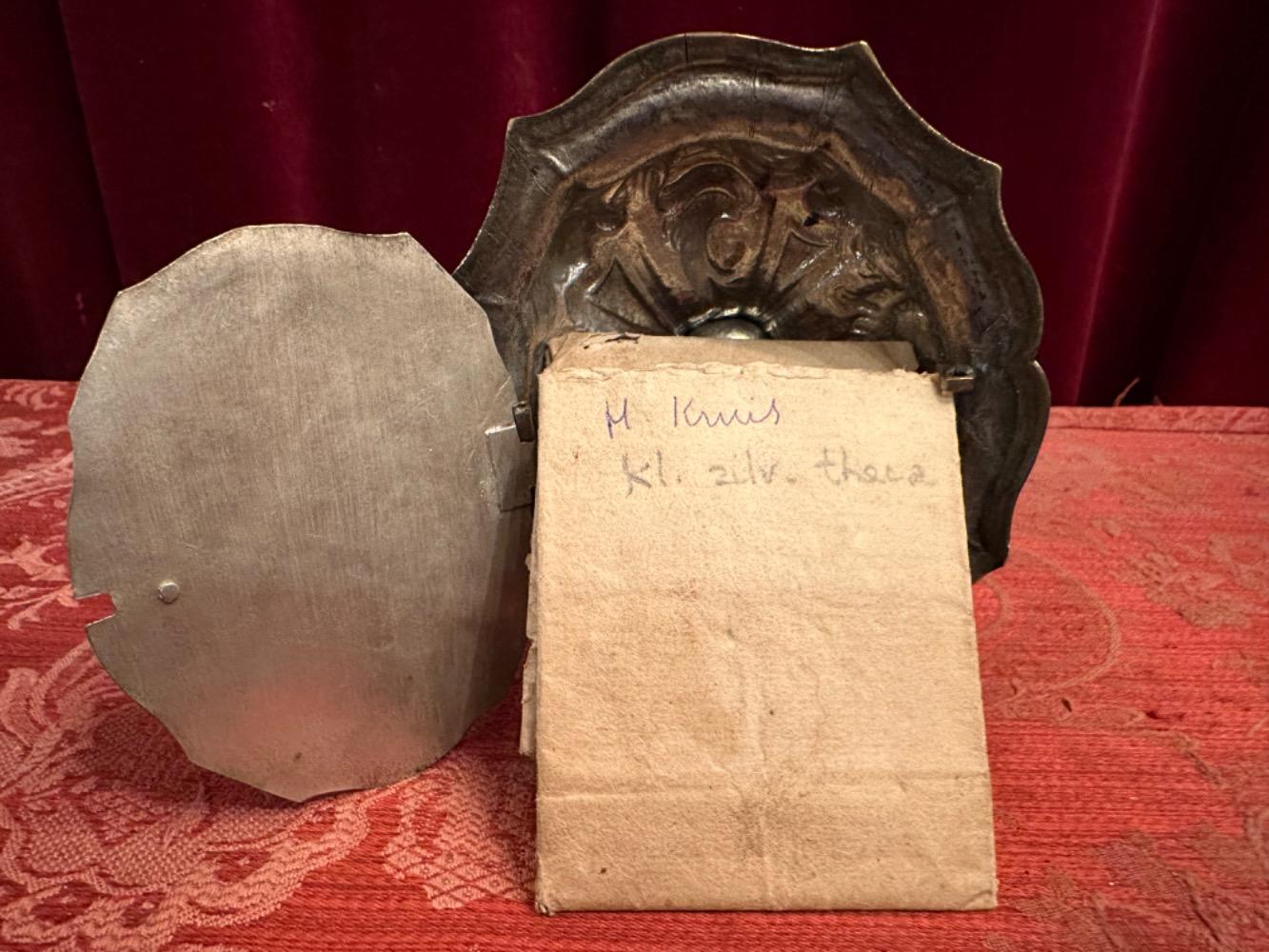 1 Baroque - Style Reliquary - Relic True Cross With Original Document