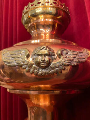 Sanctuary Lamp style Baroque - Style en Bronze / Red Copper, Belgium  19 th century ( Anno 1850 )