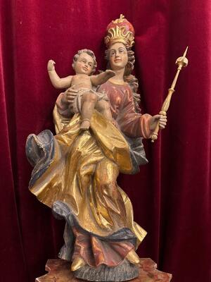 1 Baroque - Style Sculpture Madonna With Child