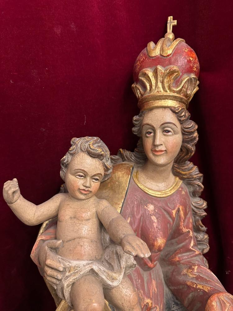 1 Baroque - Style Sculpture Madonna With Child