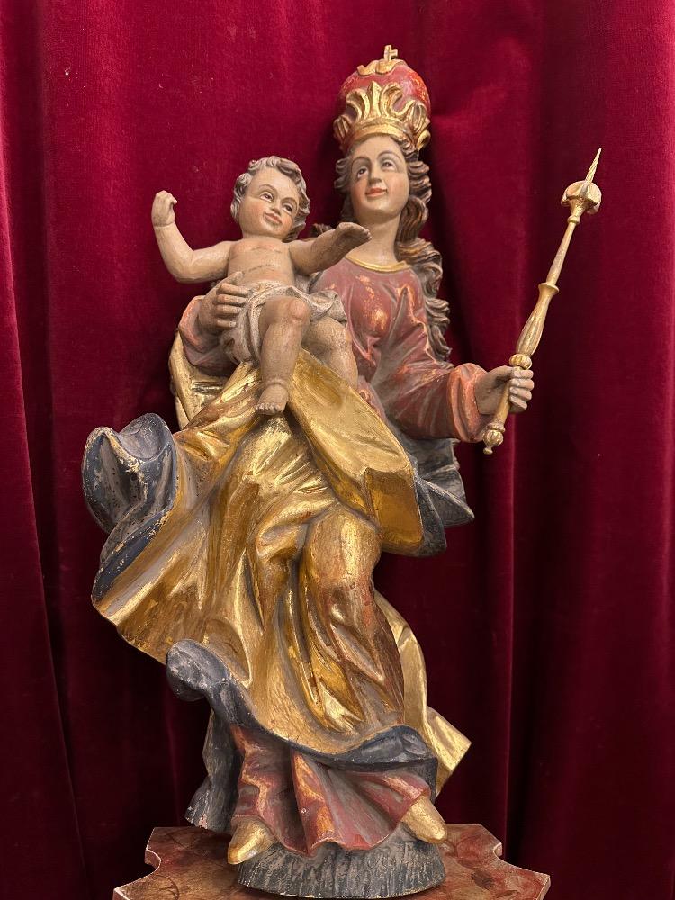 1 Baroque - Style Sculpture Madonna With Child