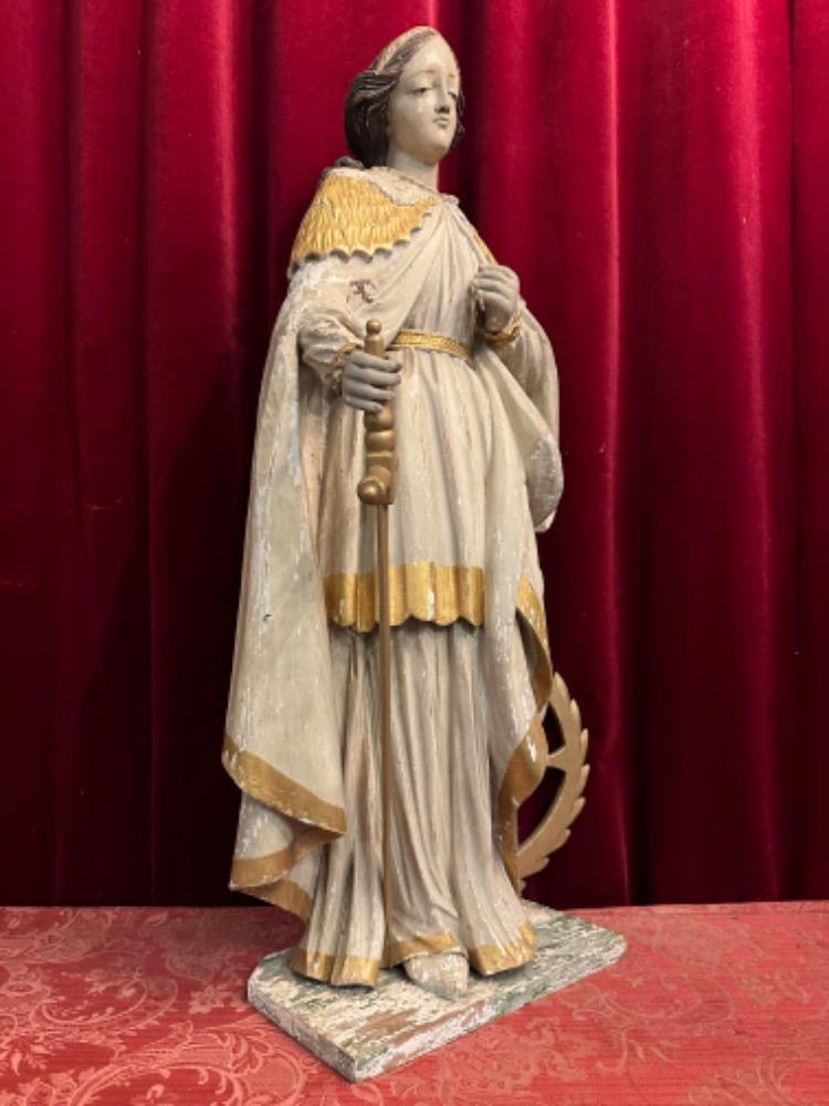 1 Baroque - Style Sculpture St. Catherine Of Alexandria