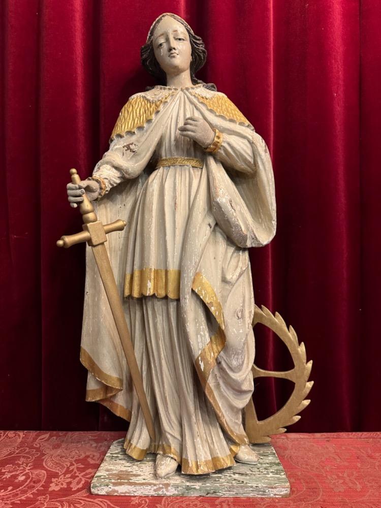 1 Baroque - Style Sculpture St. Catherine Of Alexandria