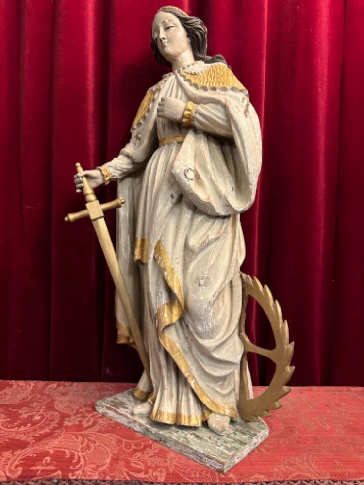 1 Baroque - Style Sculpture St. Catherine Of Alexandria