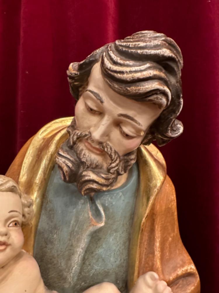 1 Baroque - Style Sculpture St. Joseph & Child