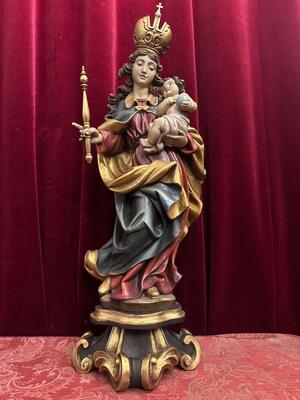 1 Baroque - Style Sculpture St. Mary With Child