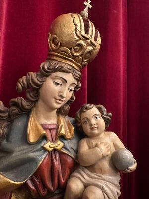 1 Baroque - Style Sculpture St. Mary With Child