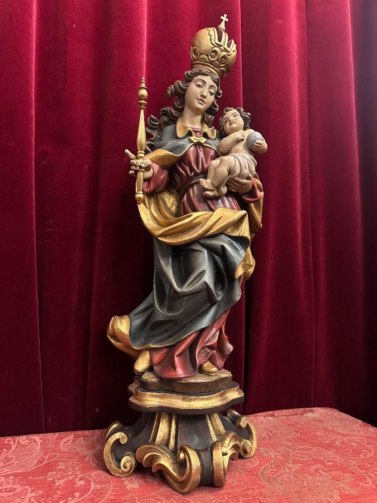 1 Baroque - Style Sculpture St. Mary With Child