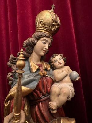 1 Baroque - Style Sculpture St. Mary With Child