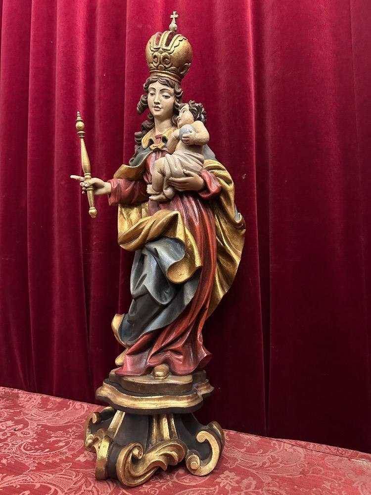 1 Baroque - Style Sculpture St. Mary With Child