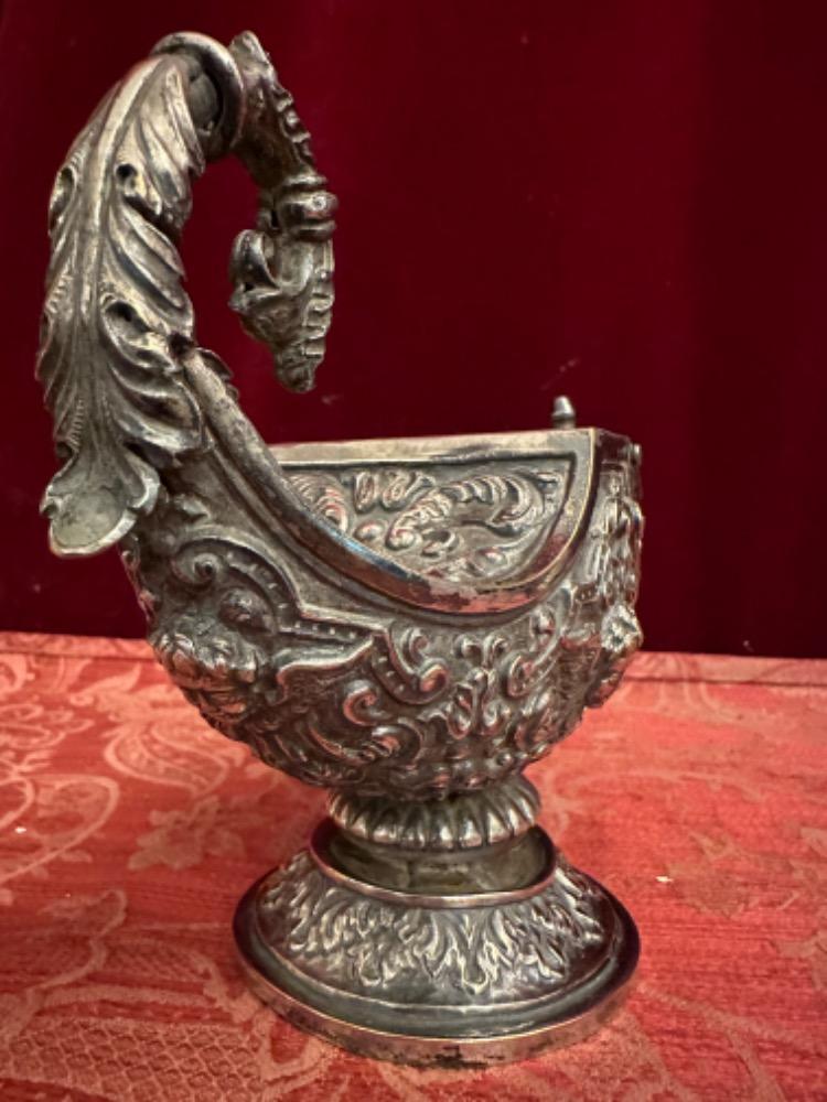 1 Baroque - Style Silver Boat With Spoon