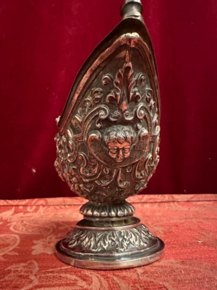 1 Baroque - Style Silver Boat With Spoon