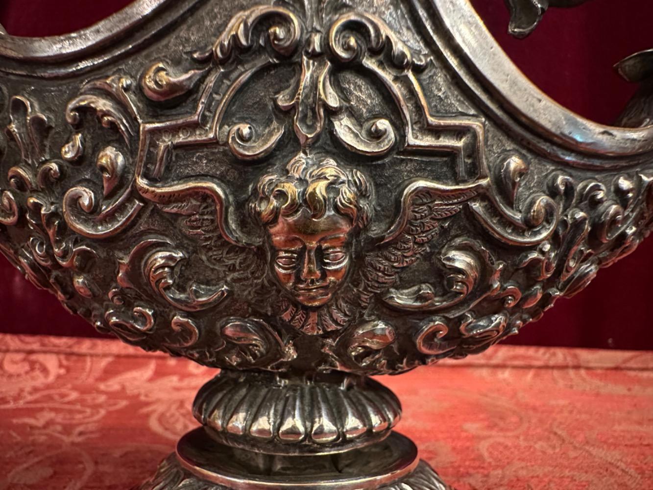 1 Baroque - Style Silver Boat With Spoon