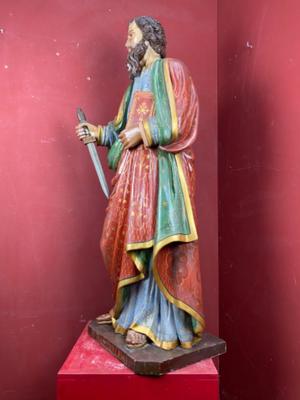 St. Bartholomeus style Baroque - Style en Fully Hand - Carved Wood , Belgium 18 th century