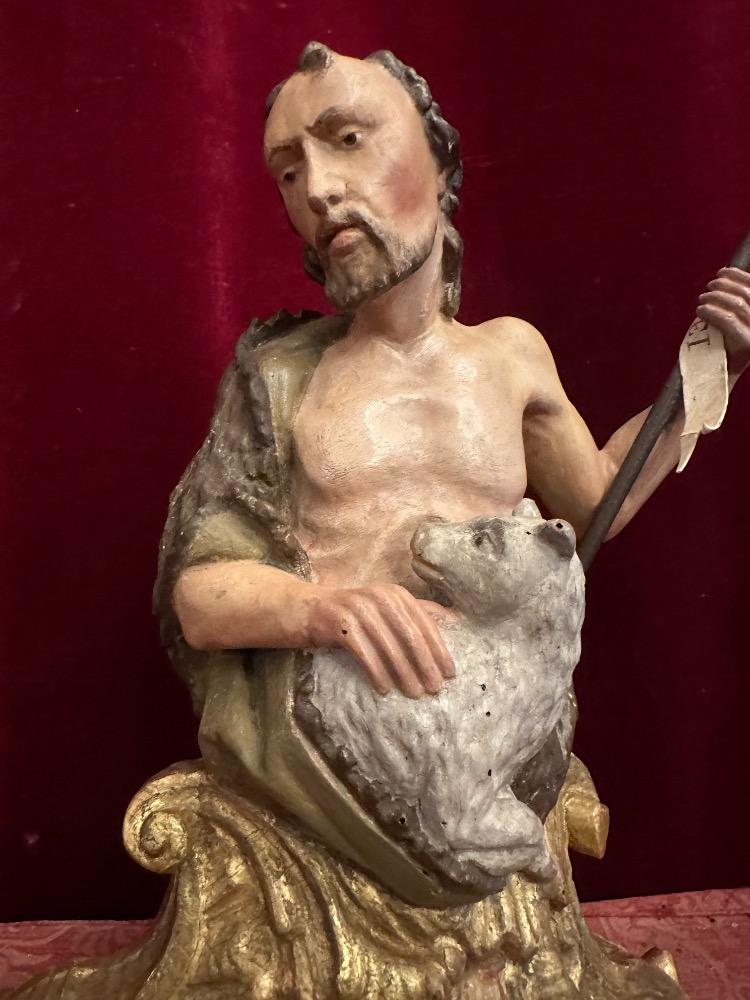 1 Baroque - Style St. John Baptist Sculpture