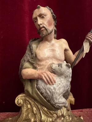 1 Baroque - Style St. John Baptist Sculpture