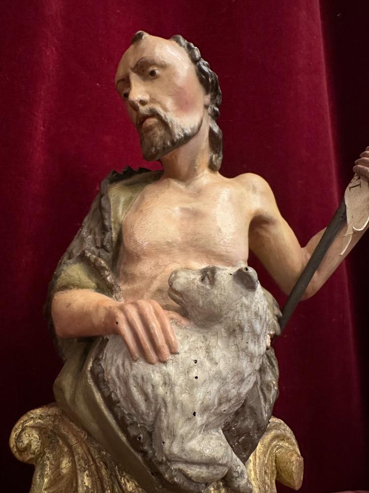 1 Baroque - Style St. John Baptist Sculpture