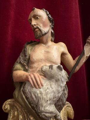 1 Baroque - Style St. John Baptist Sculpture