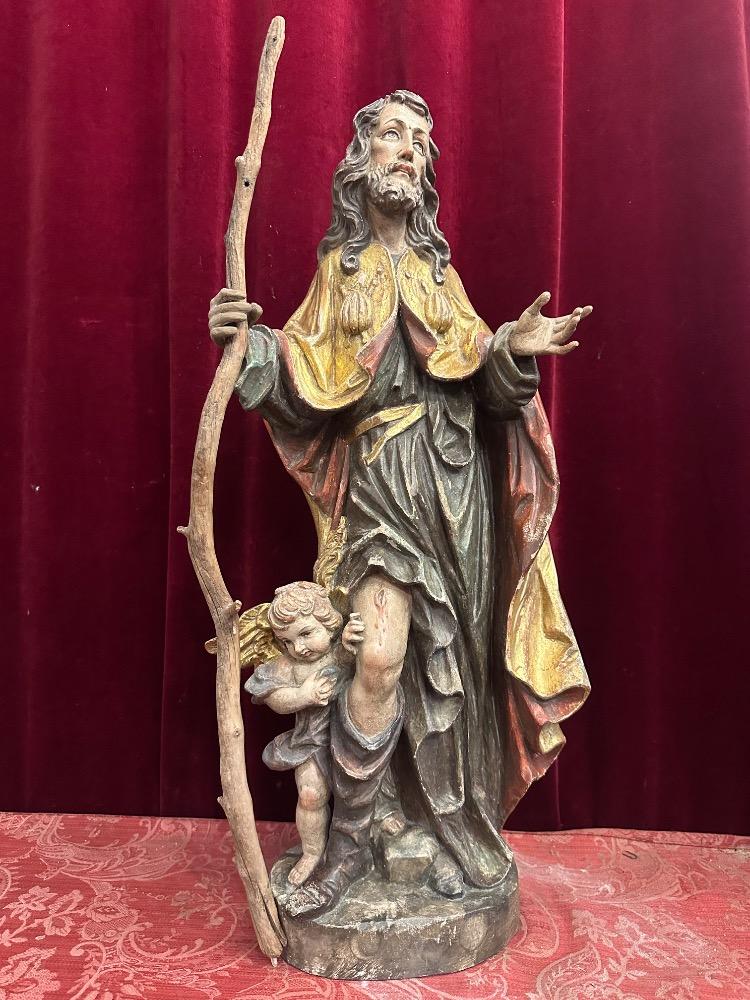 1 Baroque - Style St. Rochus Sculpture