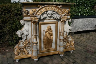 Tabernacle style Baroque - Style en Wood Polychrome, Belgium  18 th century