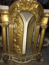 Tabernacle style baroque en wood polychrome, Belgium 18 th century