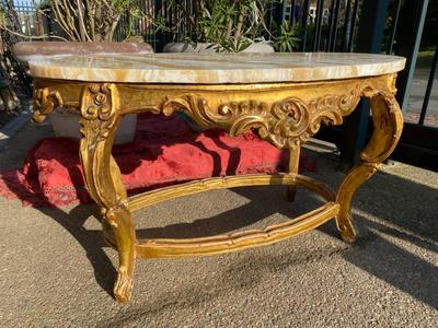 Table style Baroque en Wood / Marble, Egypt 19 th century