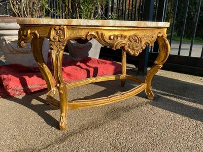 Table style Baroque en Wood / Marble, Egypt 19 th century