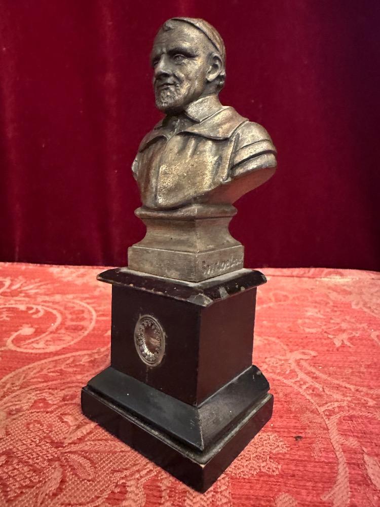 1  Buste - Reliquary Relic St. Vincentius A Paolo Twice Originally Sealed By Bouasse - Lebel, Paris 1865