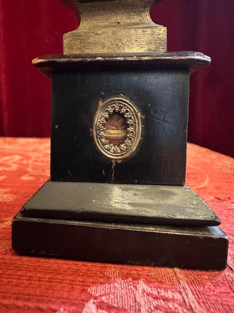 1  Buste - Reliquary Relic St. Vincentius A Paolo Twice Originally Sealed By Bouasse - Lebel, Paris 1865