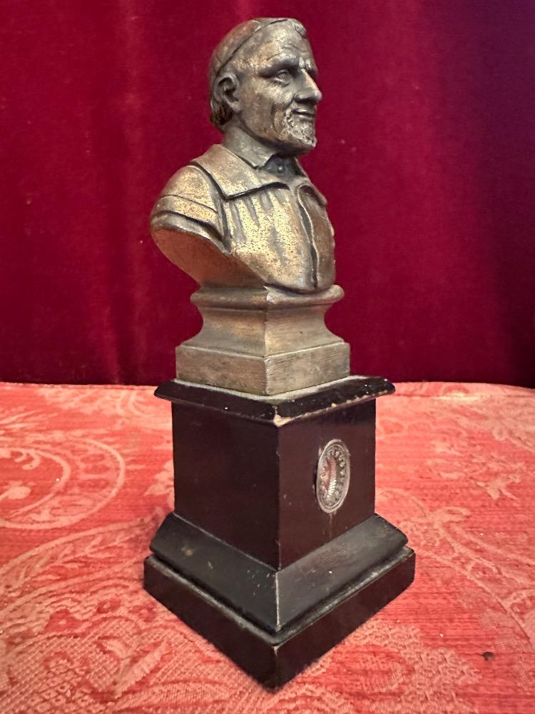 1  Buste - Reliquary Relic St. Vincentius A Paolo Twice Originally Sealed By Bouasse - Lebel, Paris 1865