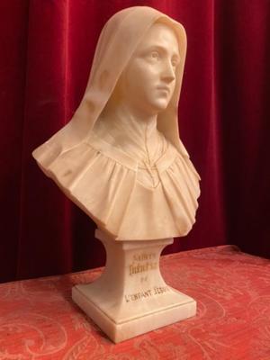 Buste St. Therese en Alabaster, Belgium  19th century